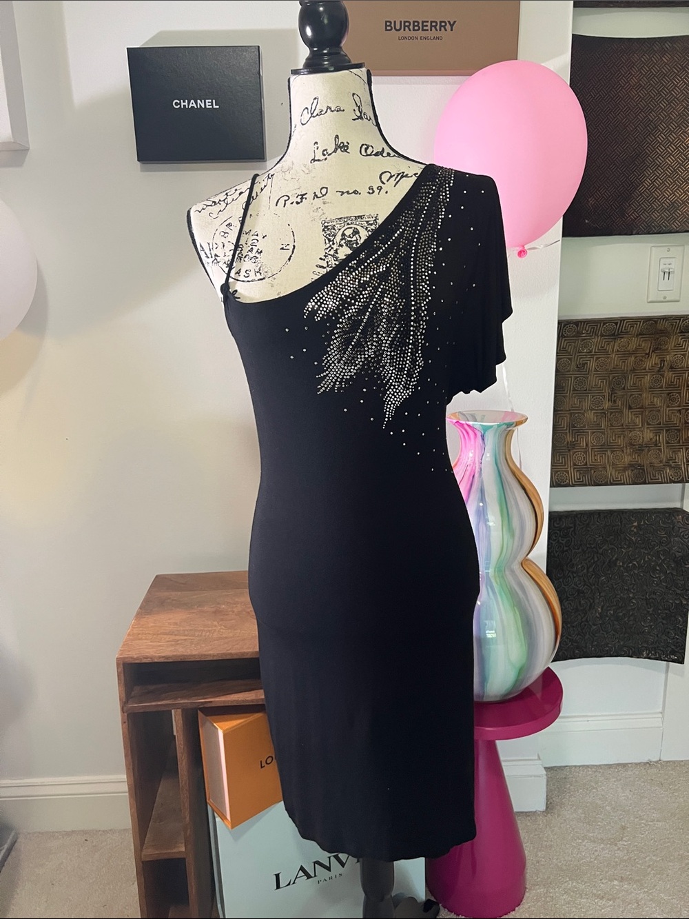 Royal Underground One-Shoulder Embellished Dress!